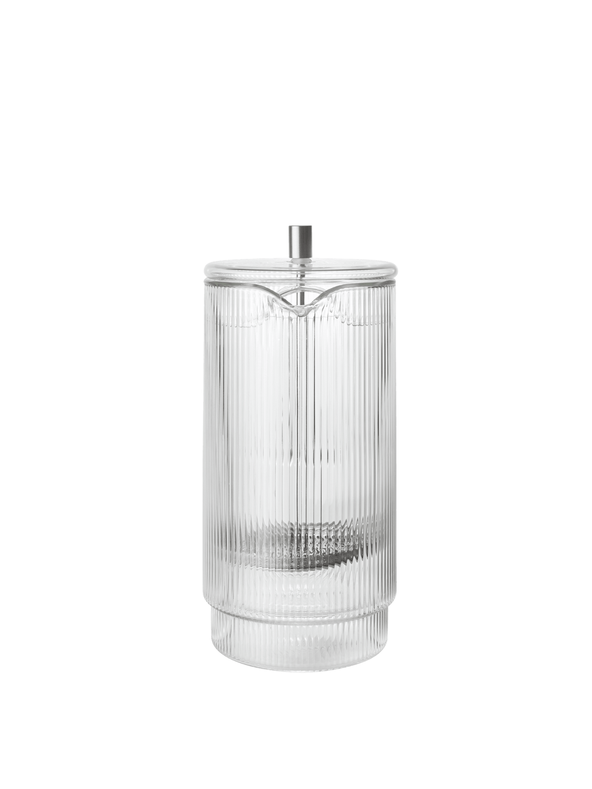 Ferm Living Ripple Thermal French Press – Kaffeebereiter aus Glas, Transparent, 1 Liter