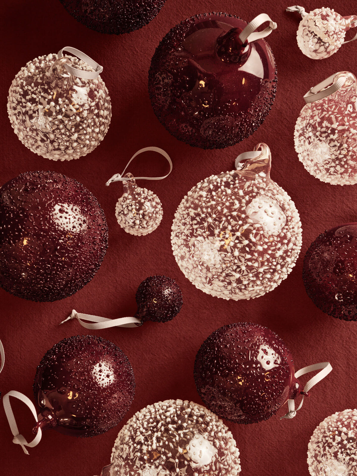 Ferm Living Flurry Glass Baubles L – Weiss, 10cm