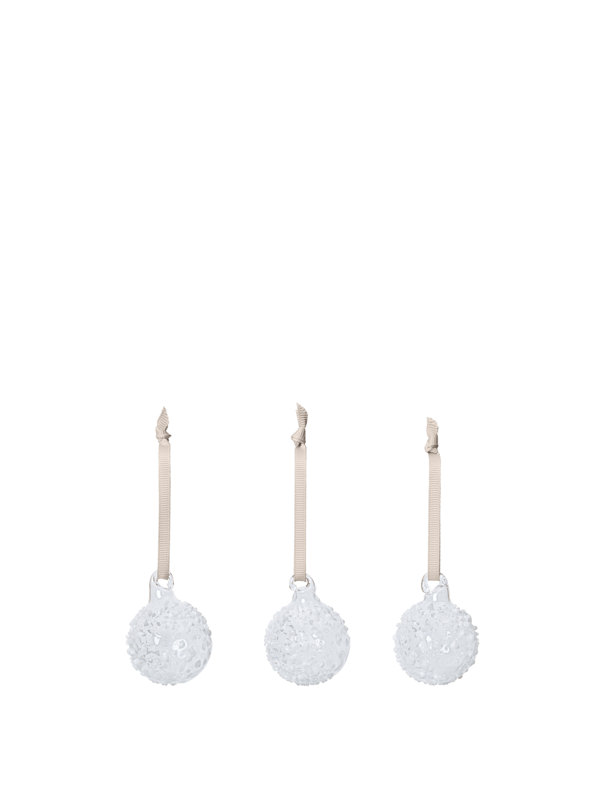 Ferm Living Flurry Glass Baubles L – Weiss, 10cm
