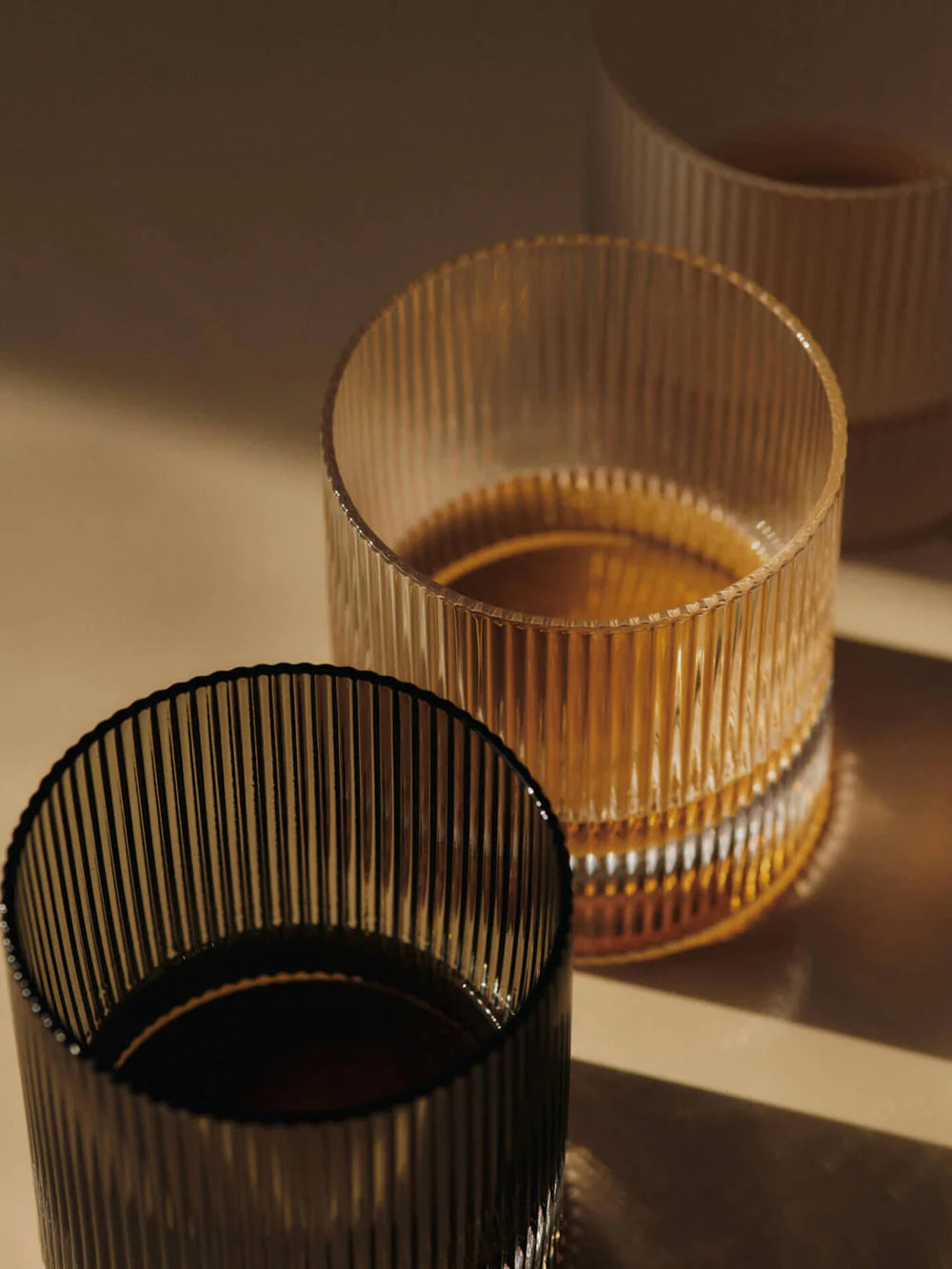 Ripple Tumbler Glasses - Set of 2 - Clear