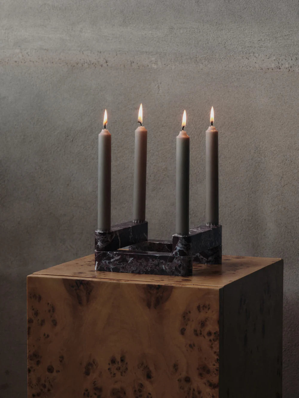 Fermliving - Newel Modular Candle Holder - Set of 4 - Rosso