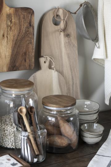 Vorratsglas mit Holzdeckel 2.35L