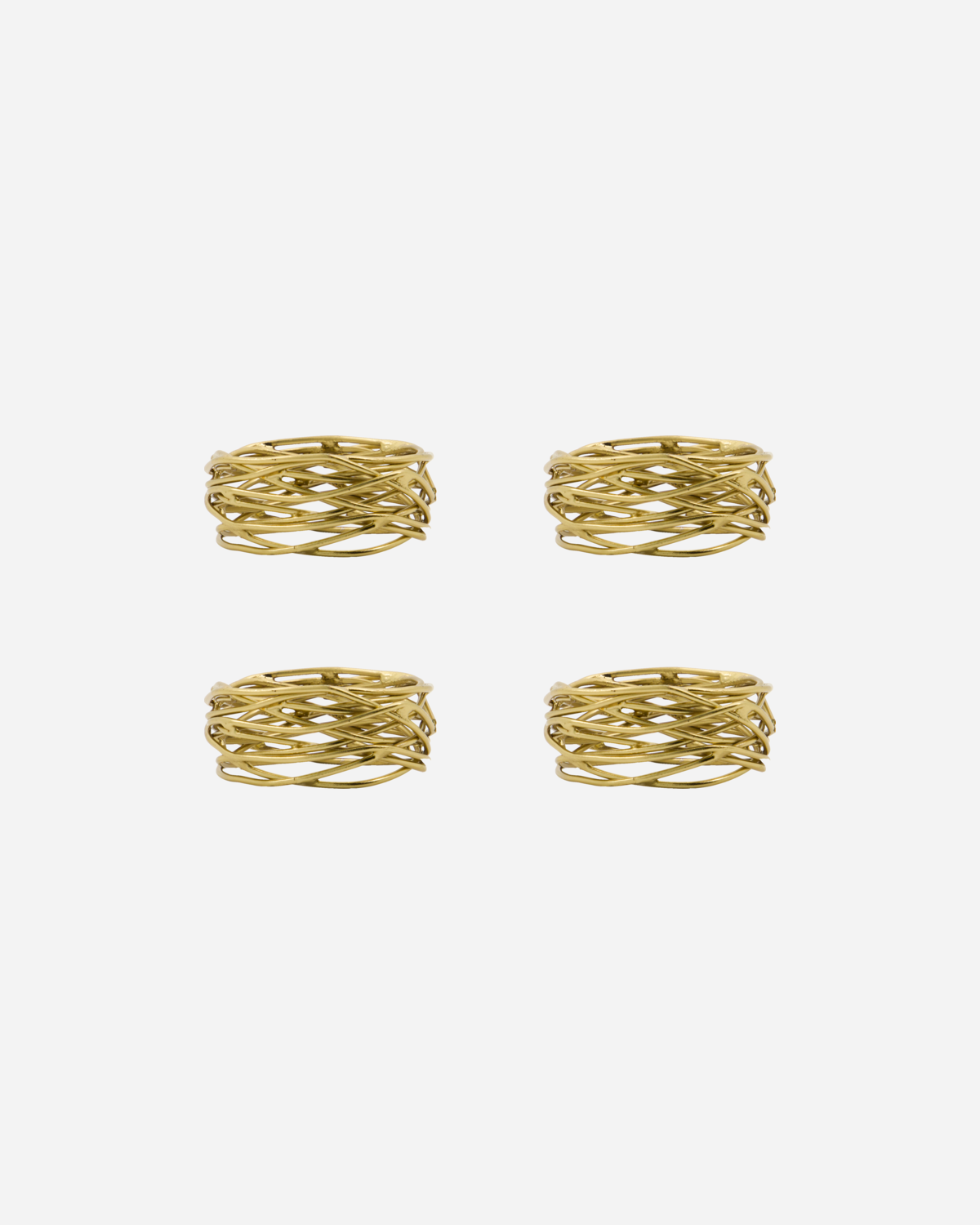 House Doctor - Serviettenringe HDRing, Gold – 4er-Set