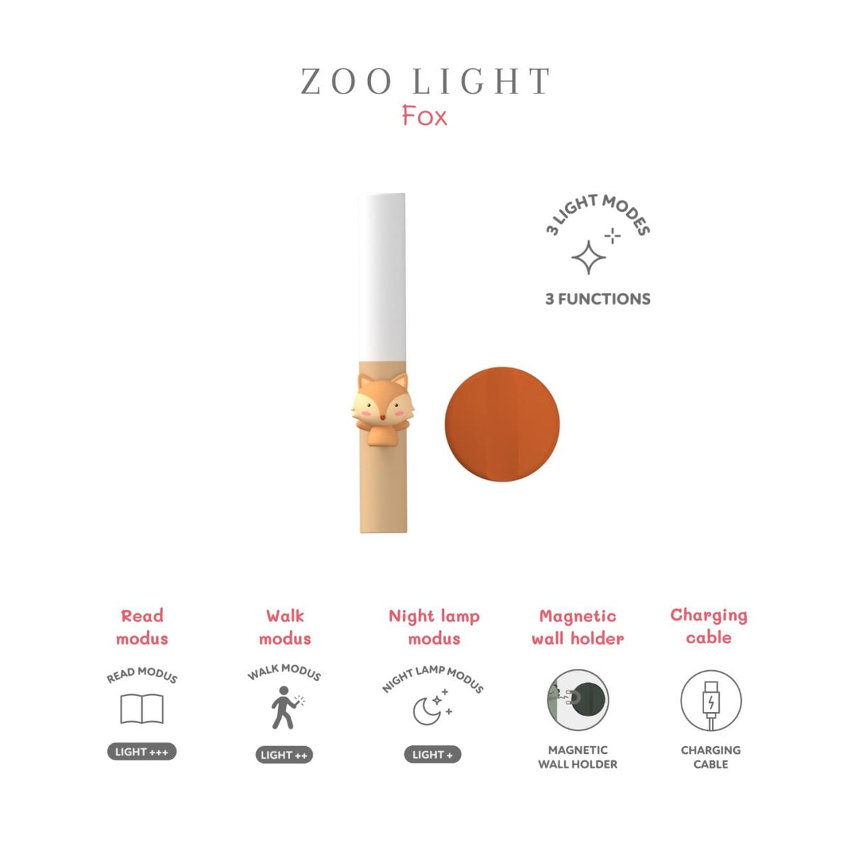 Zoofamily - Nachtlicht - Zoo Light Fox
