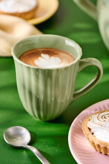 Tasse mit Rillen Mynte, diverse Farben