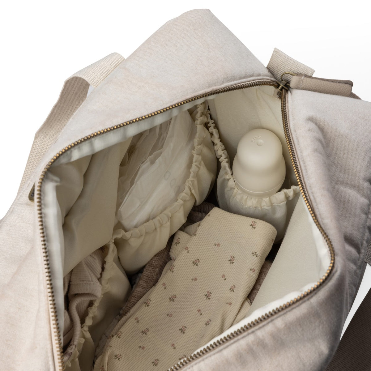 Sebra Wickeltasche mit Wickelunterlage – Morning Beige Melange