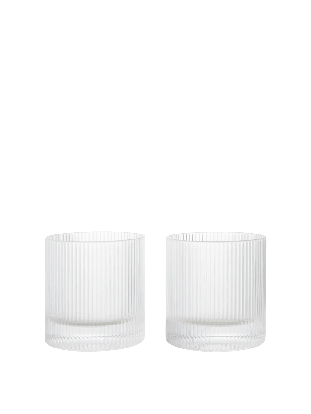 Ripple Tumbler Glasses - Set of 2 - Clear