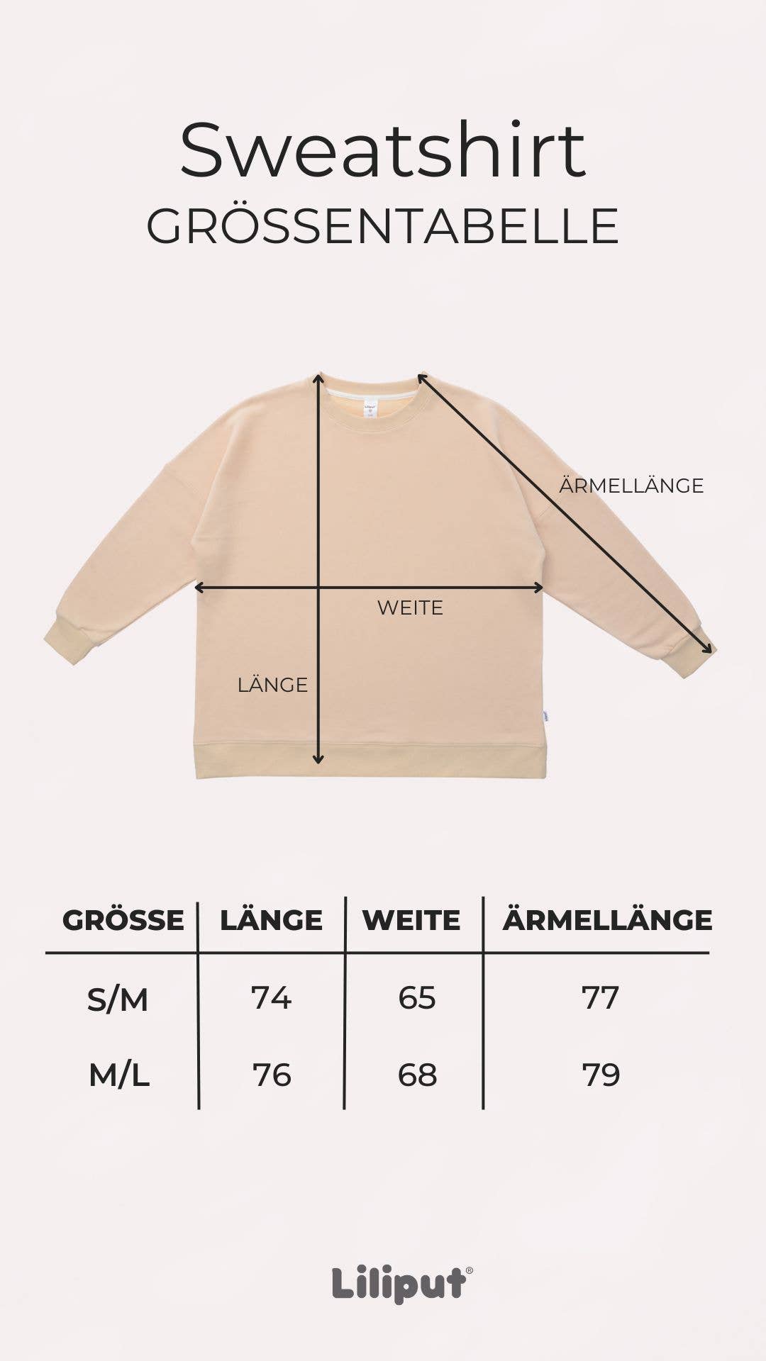 Liliput Erwachsenen Sweatshirt beige Coffee