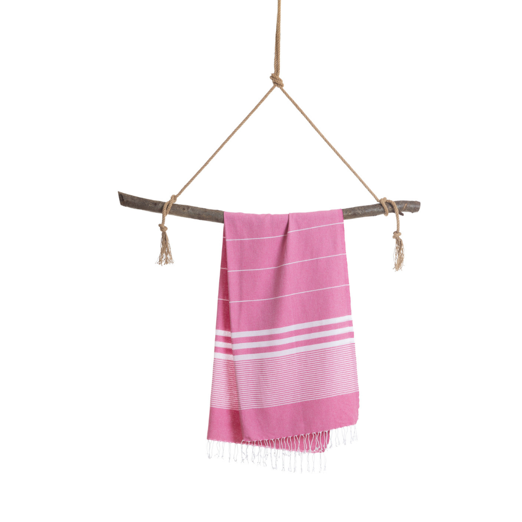 MALIBU Strandtuch, Hamamtuch mit Geschenkverpackung, Rosa