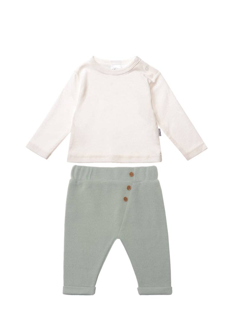 Liliput 3-teiliges Rib-Strick-Set in schilf