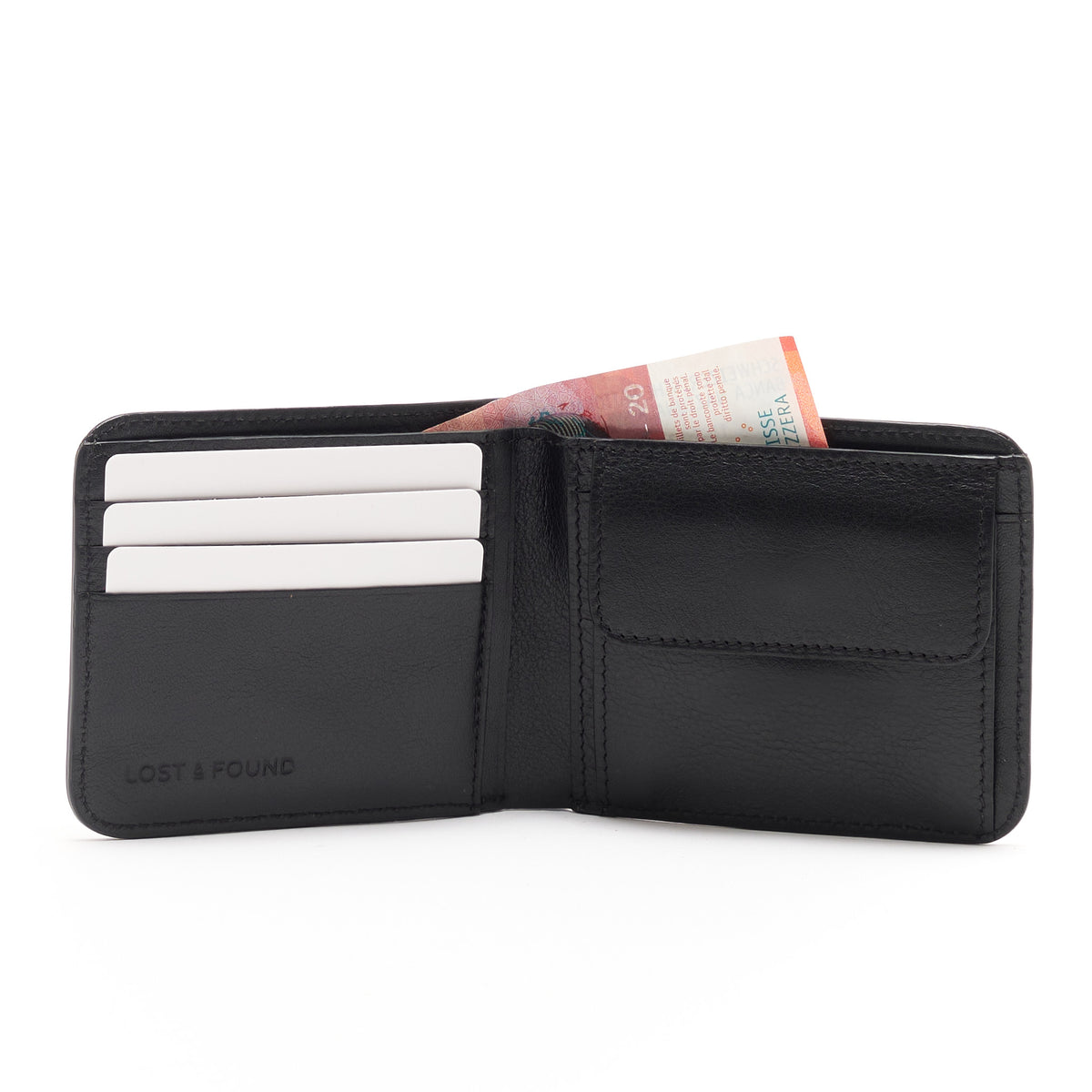 Lost & Found Portemonnaie Pure mit Kleingeldfach Black