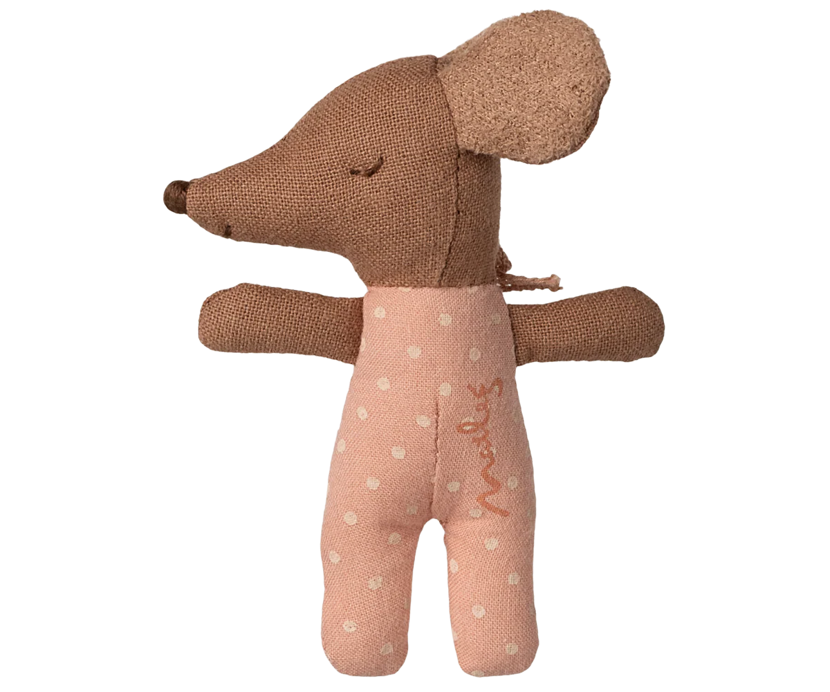 Maileg - Schläfrige Babymaus in Matchbox - Rose