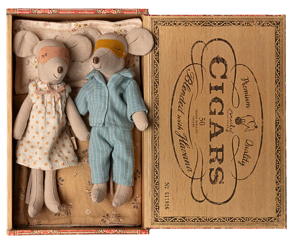 Maileg Mama und Papa Mäuse in Box