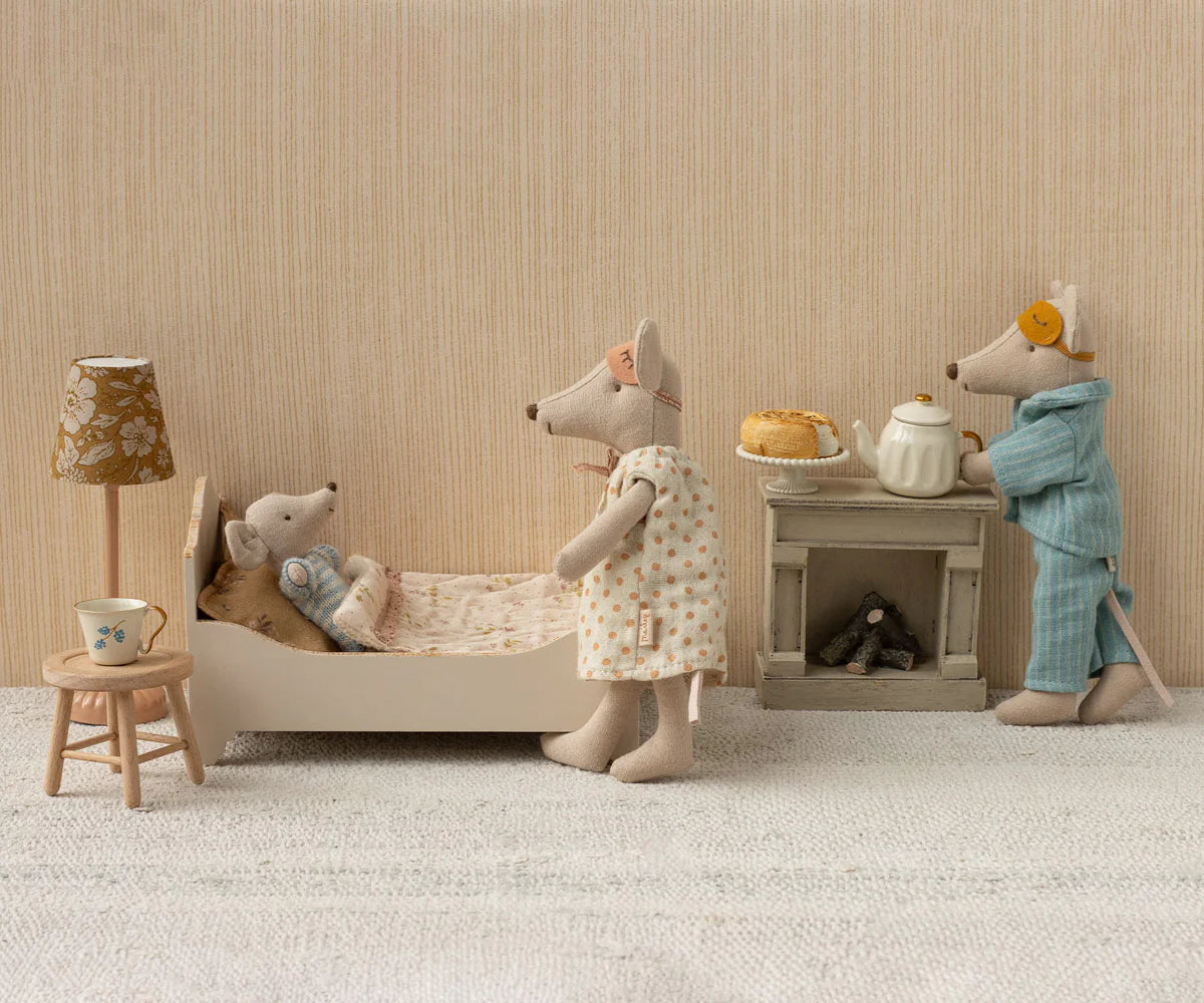 Maileg - Bett, Maus - Creme