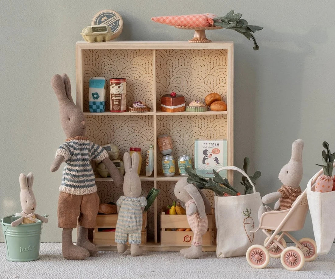 Maileg Miniatur Einkaufsbox – Lebensmittel Zubehör für Mäuse
