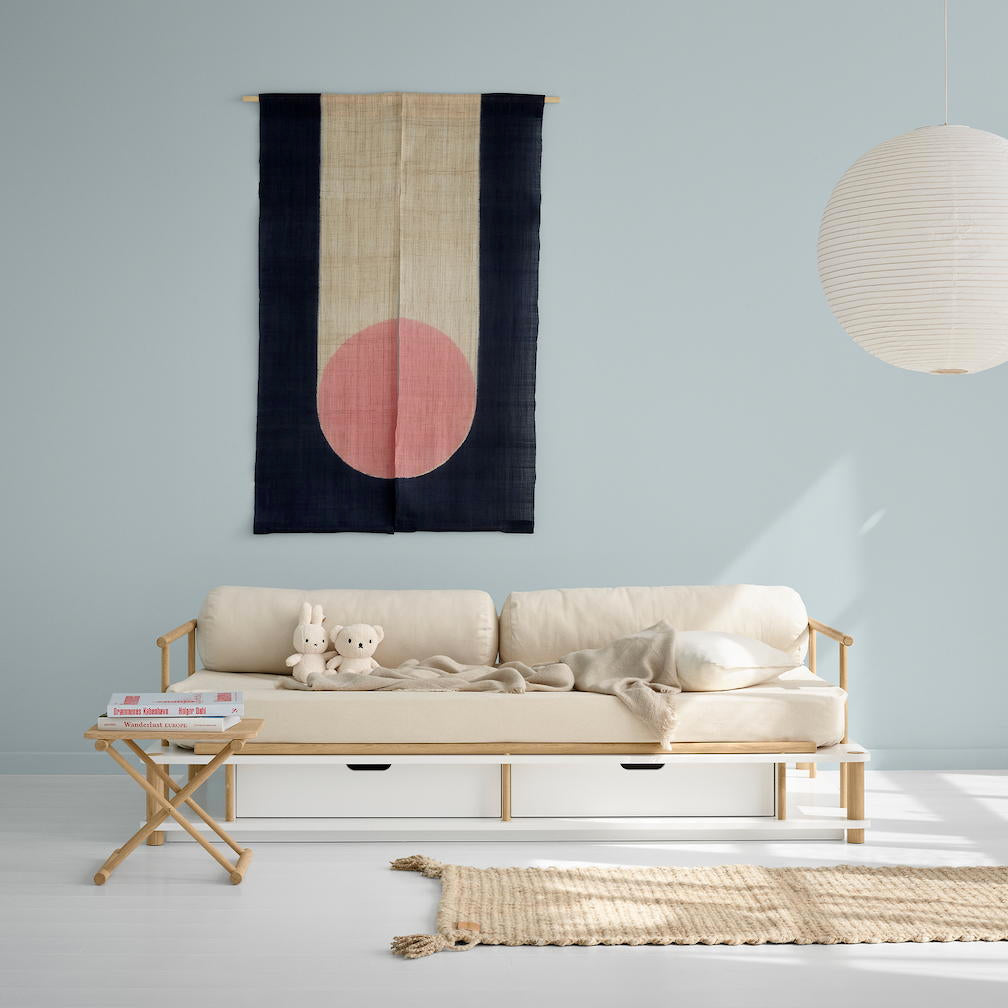 Oliver Furniture Camp Bettsofa, Weiss/Eiche
