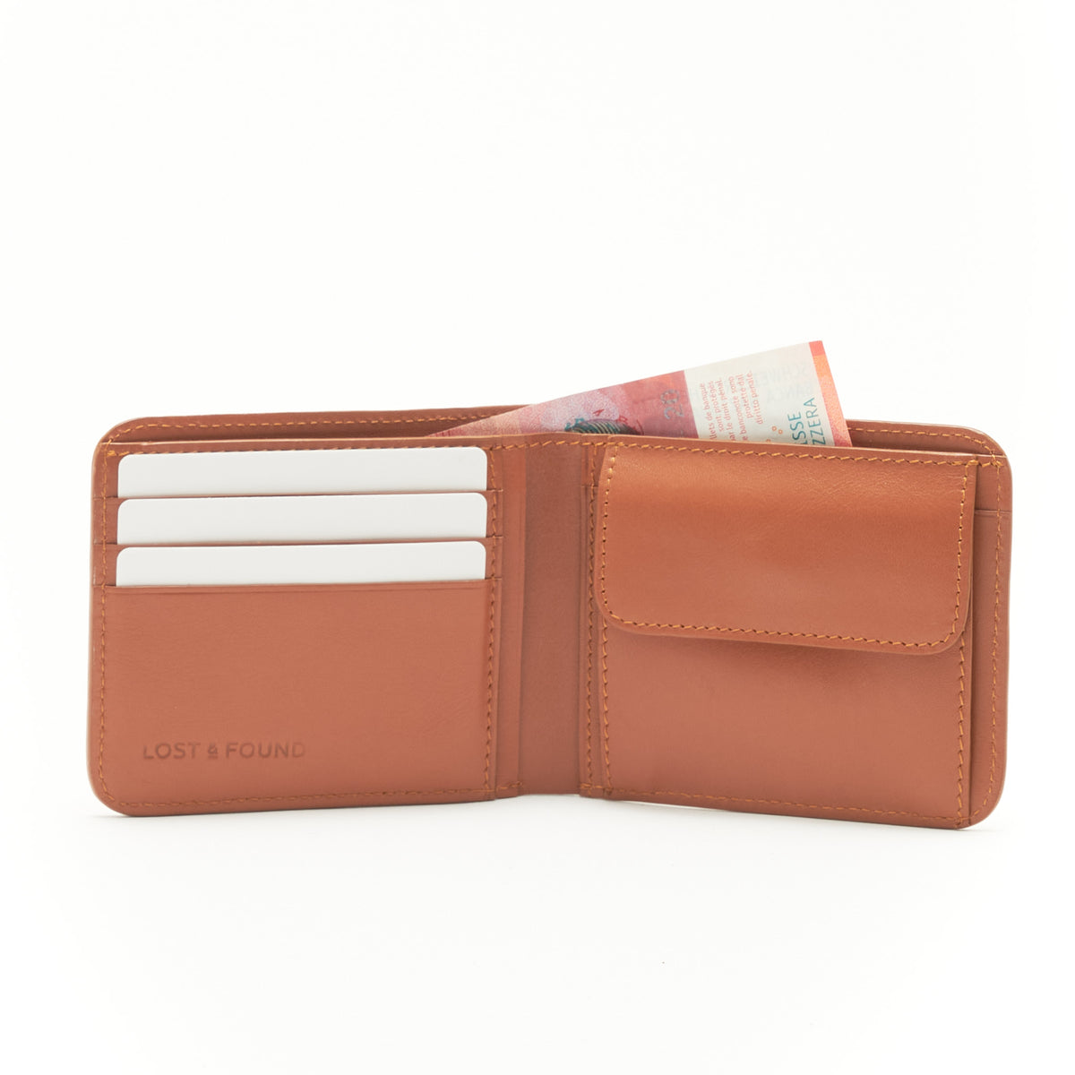 Lost & Found Portemonnaie Pure mit Kleingeldfach Caramel