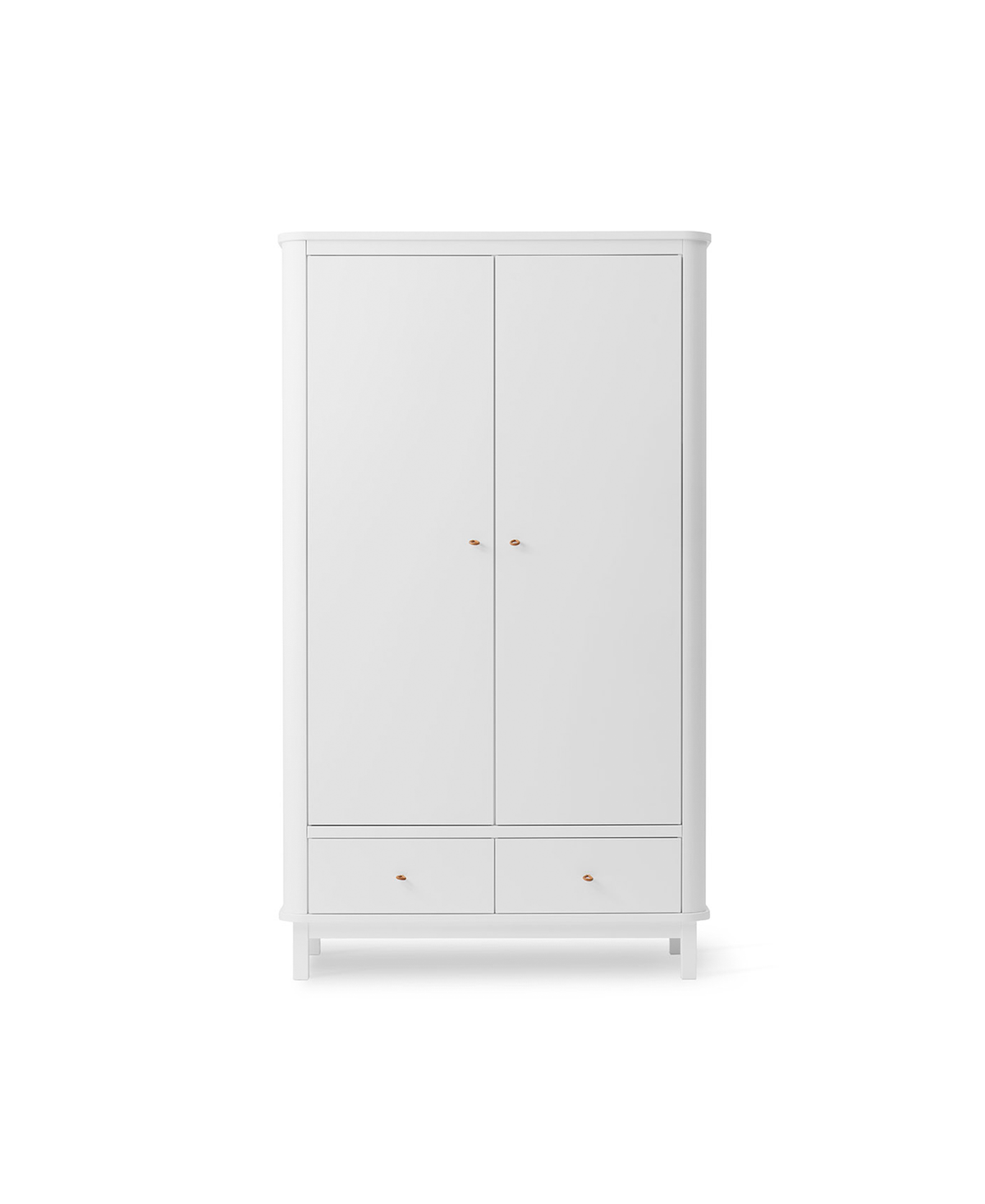 Wood wardrobe 2 doors, white