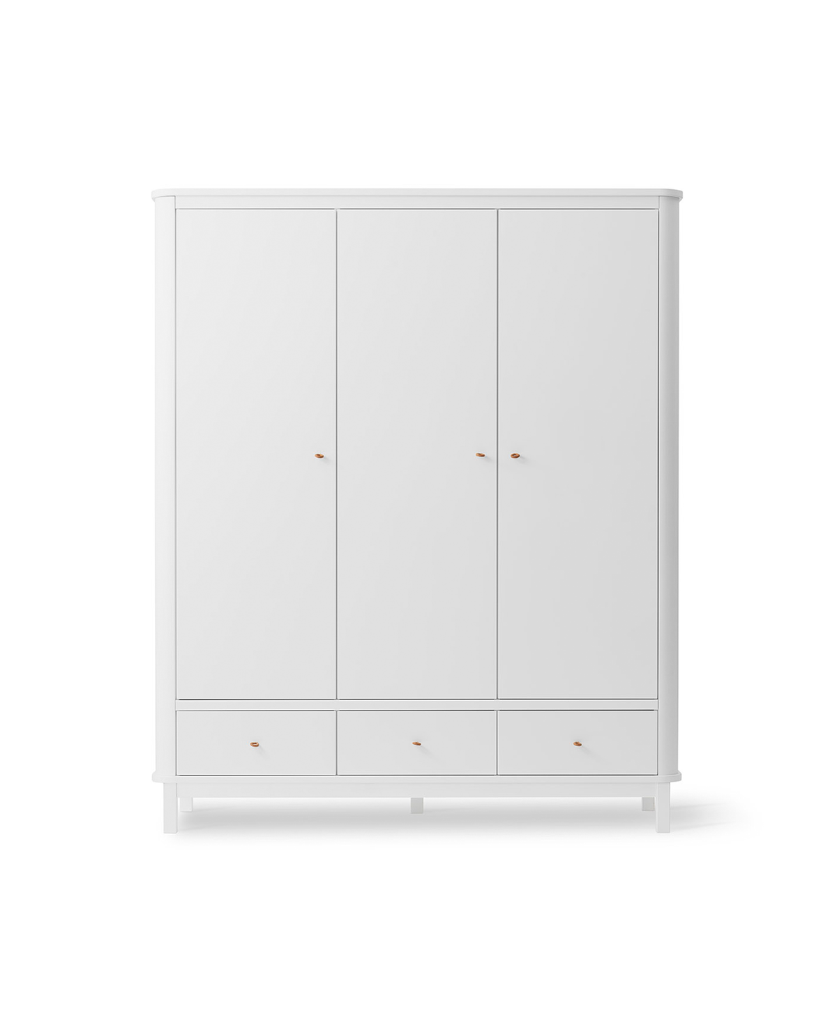 Wardrobe, 3 doors, white, Wood Collection