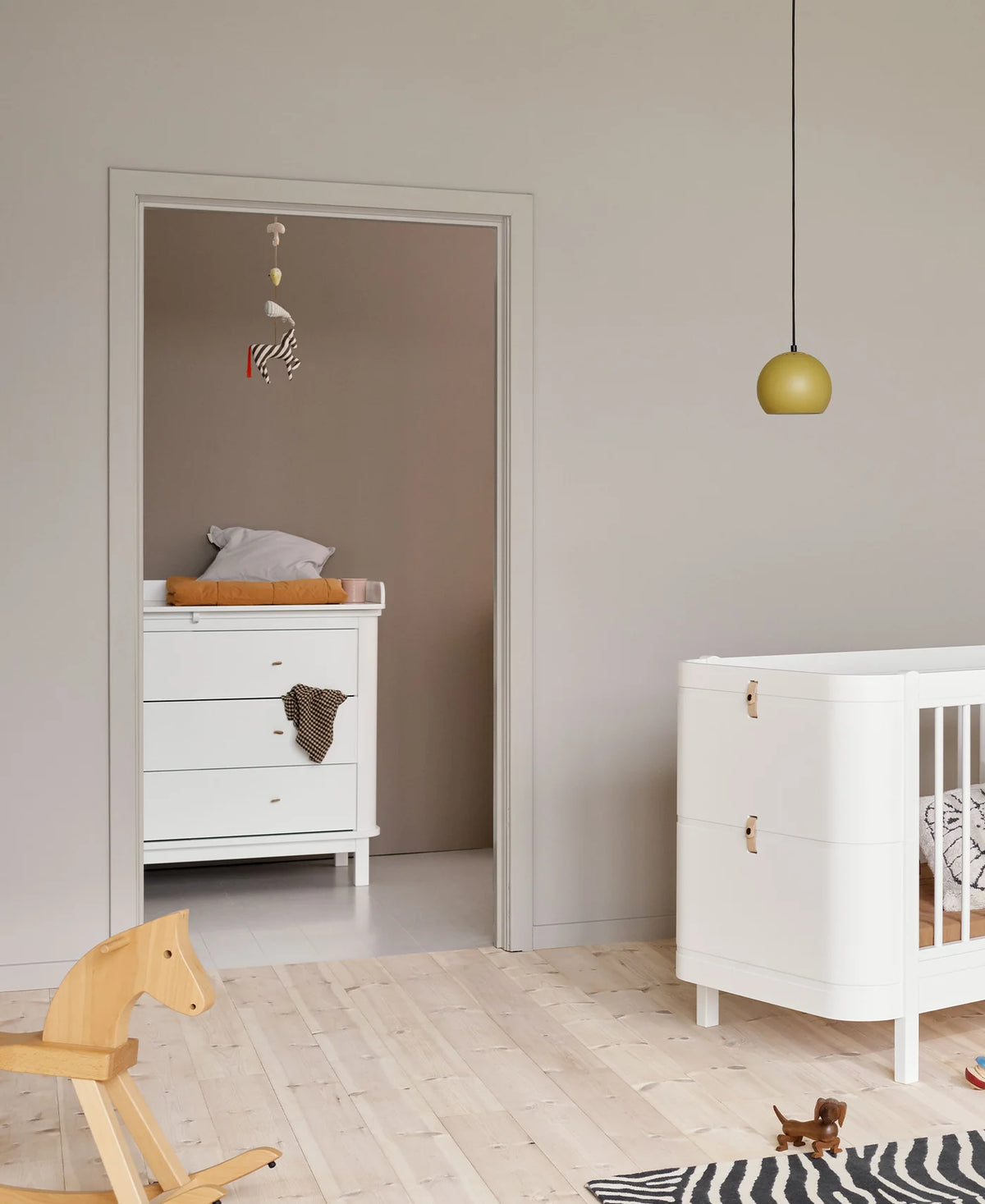 Oliver Furniture Wood Wickelkommode mit 3 Schubladen, Weiss