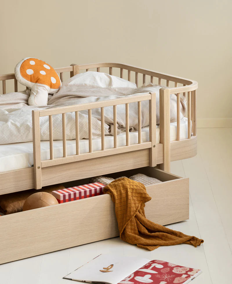 Wood Lounger Bed White 120 cm