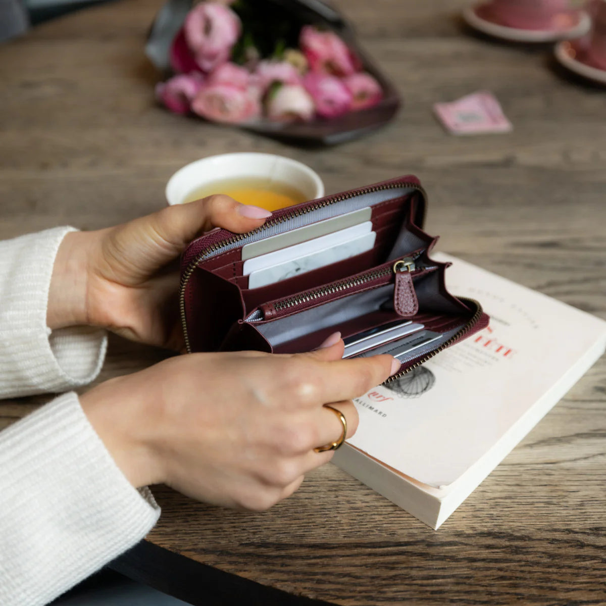 Lost & Found Mittleres Reissverschluss Portemonnaie Berry
