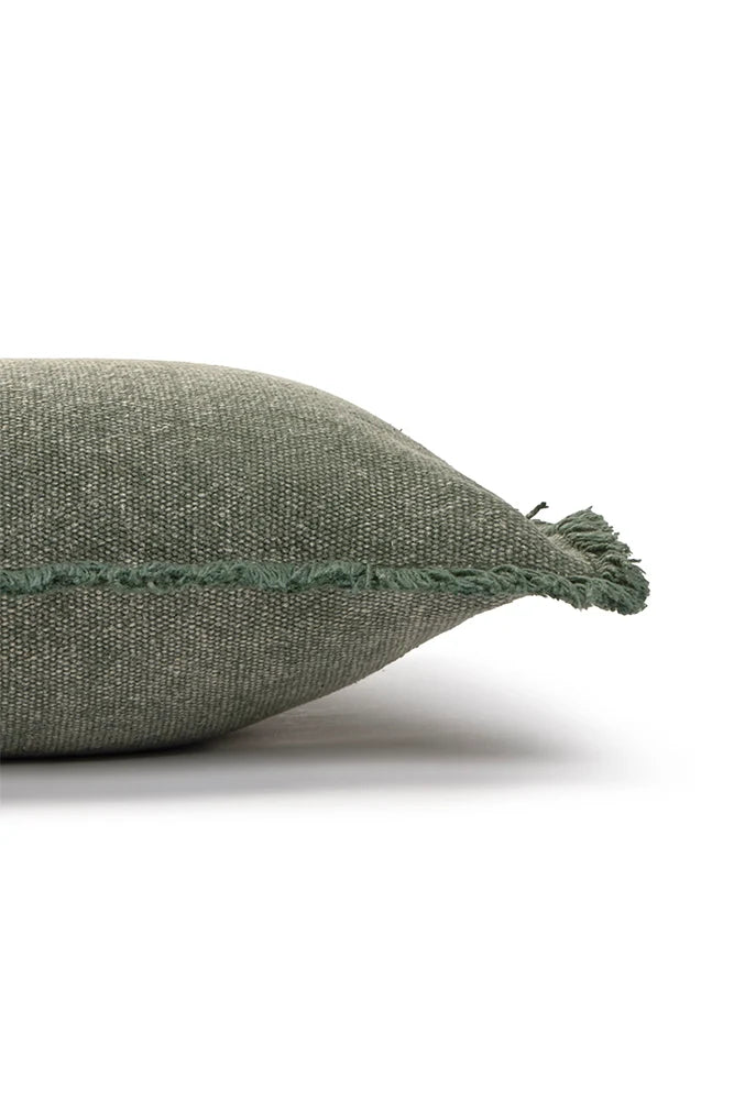 Lorena Canals Kissen aus recycelter Baumwoll-Canvas – Duck Green, 60 × 40 cm