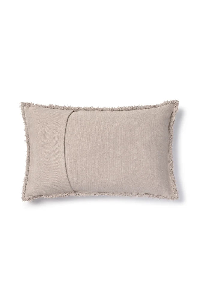Lorena Canals Kissen aus recyceltem Baumwoll-Canvas – New Grey, 60 × 40 cm