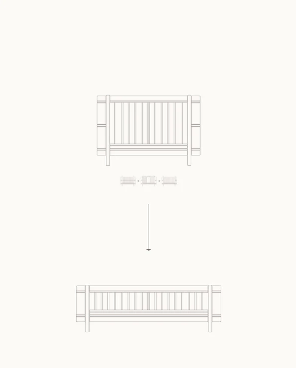 Oliver Furniture Wood Mini+ Umbauset Juniorbett, Eiche