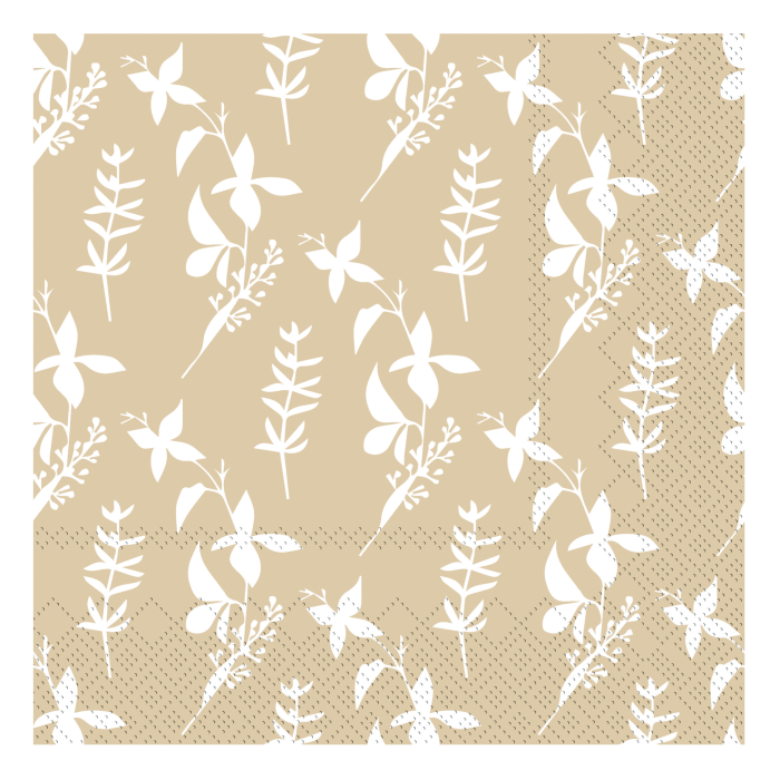 Servietten mit Blumen - Honig