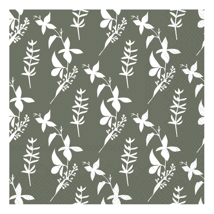 Servietten mit Blumen - Moos