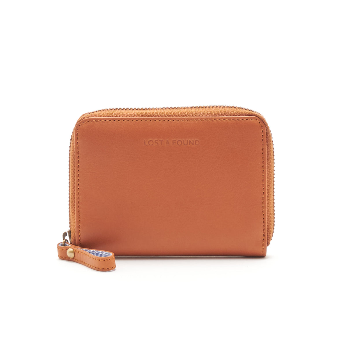 Lost & Found Kleines Reissverschluss Portemonnaie Caramel