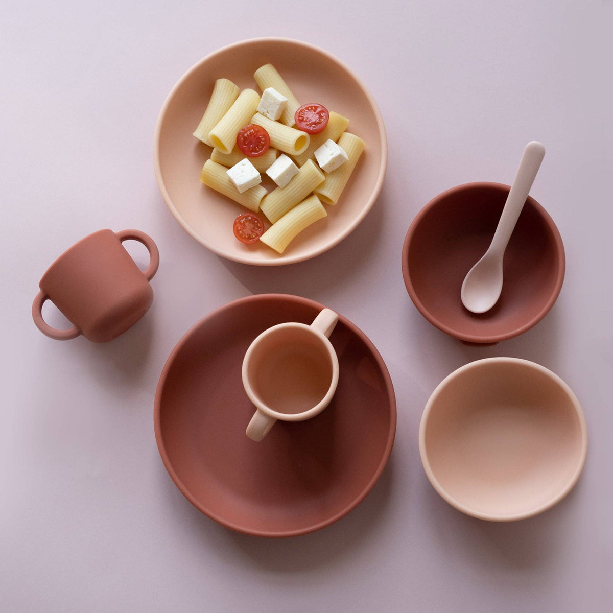 Saugteller-Set - Rouge/Terrakotta