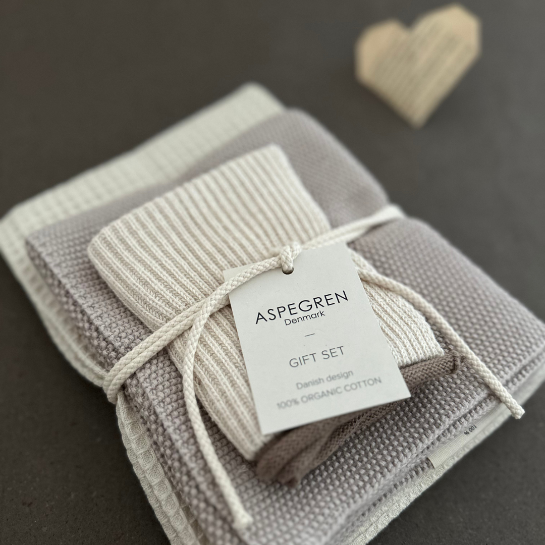 Aspegren Geschenkset Küchentextilien – Birch & Sand