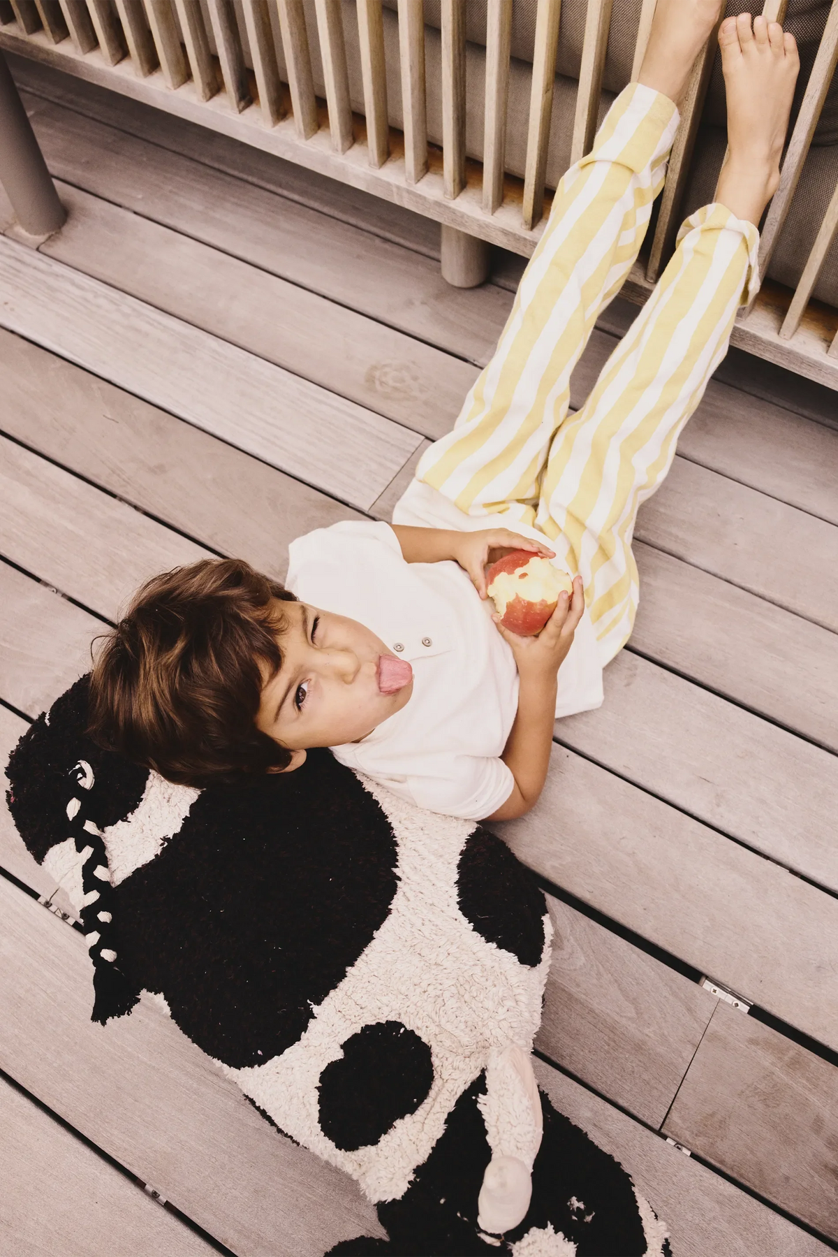 Lorena Canals Kinderpouf Lola the Cow – Kuh-Pouf, 60 × 40 cm