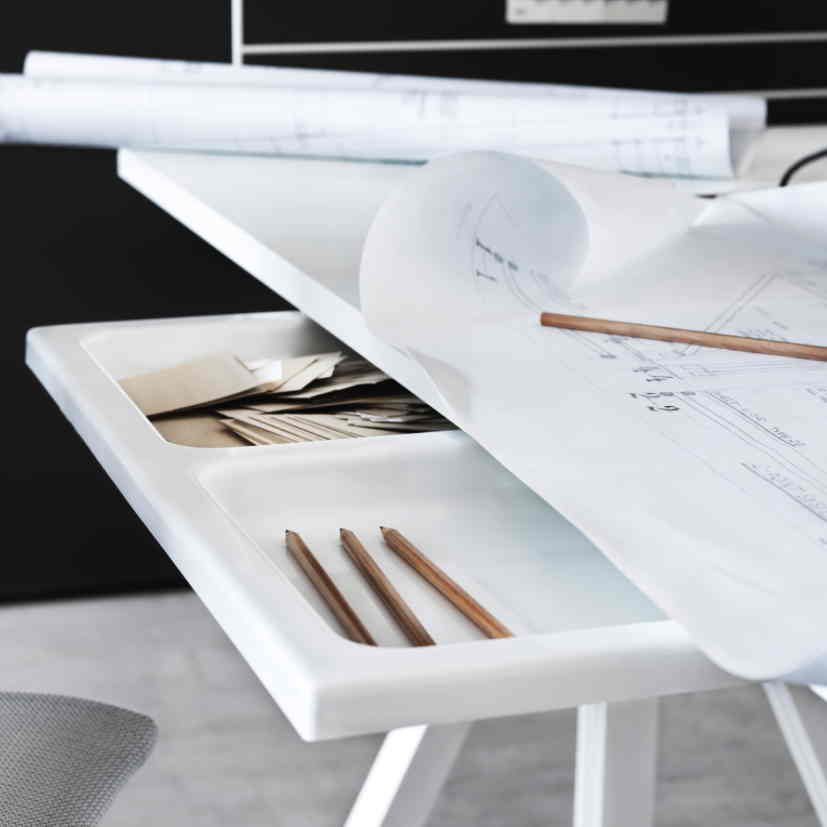 String Works ausziehbare Schublade für Arbeitstisch