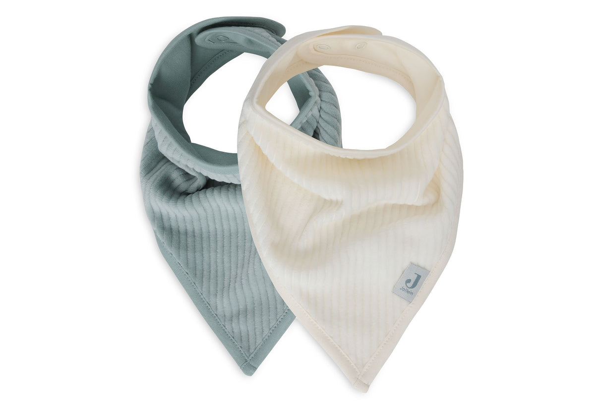 Jollein, Bandana Velvet Rib 2er-Pack diverse Farben