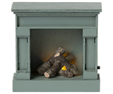 Maileg - Kamin, Maus - Blau