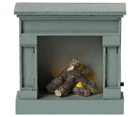 Maileg - Kamin, Maus - Blau