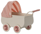 Maileg - Kinderwagen, Maus - Koralle