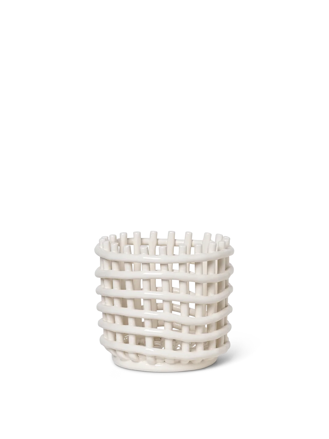 Ferm Living - Ceramic Basket - Small - Off-white