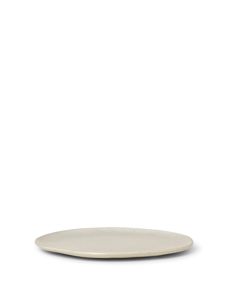 Ferm Living - Flow Plate Large - Off-White Speckle