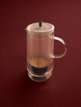 Ferm Living Ripple Thermal French Press – Kaffeebereiter aus Glas, Transparent, 1 Liter