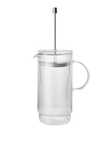 Ferm Living Ripple Thermal French Press – Kaffeebereiter aus Glas, Transparent, 1 Liter
