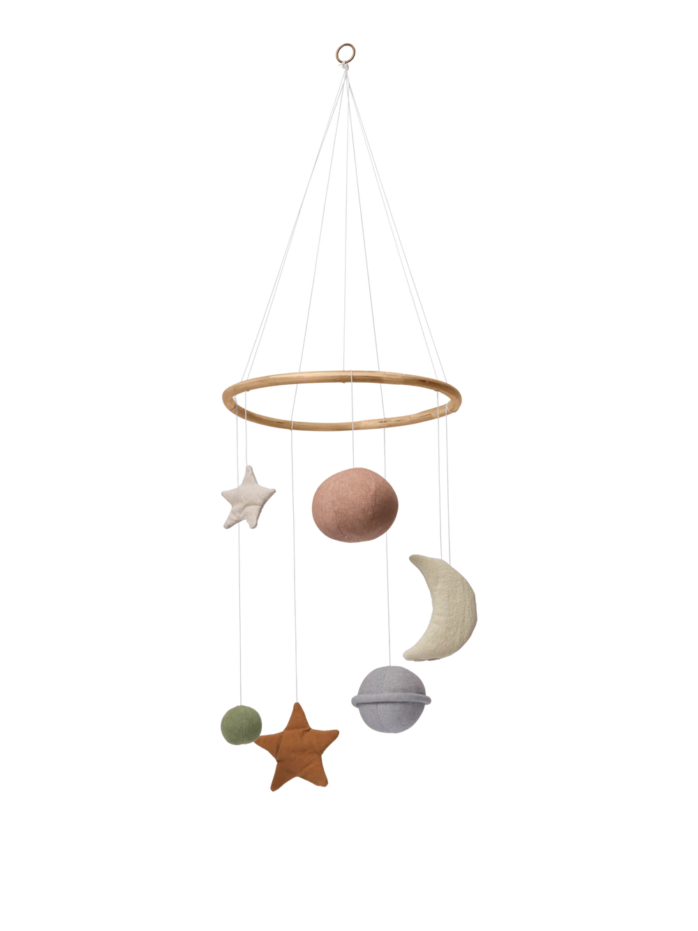 Skye Mobile von Ferm Living – Nahaufnahme mit Bambusring