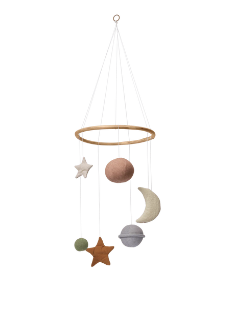 Skye Mobile von Ferm Living – Nahaufnahme mit Bambusring