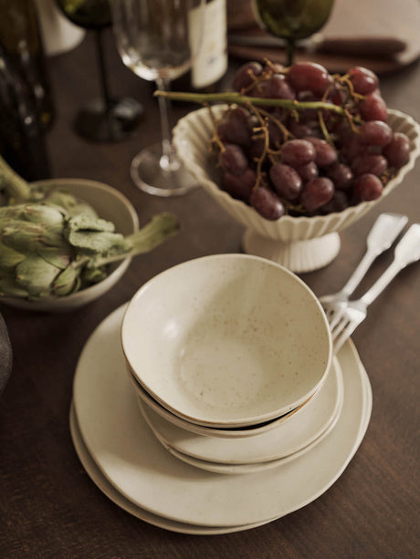 Ferm Living - Flow Bowl Medium - Off-White Speckle