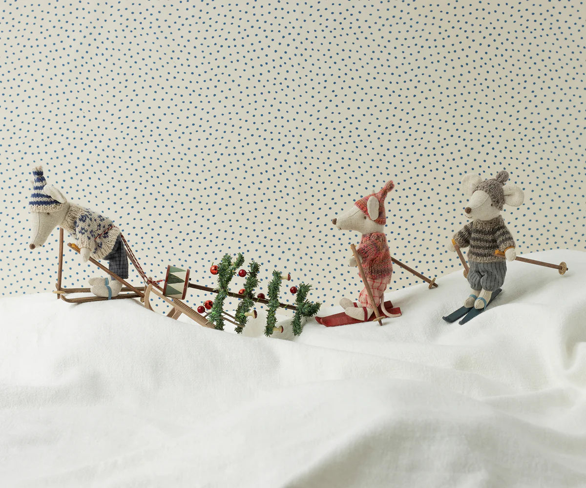 Maileg - Wintermaus mit Skiset, Große Schwester - Rose
