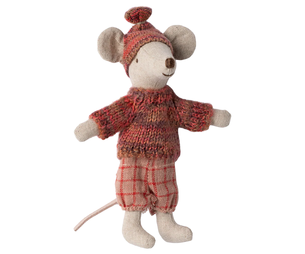 Maileg - Wintermaus mit Skiset, Große Schwester - Rose