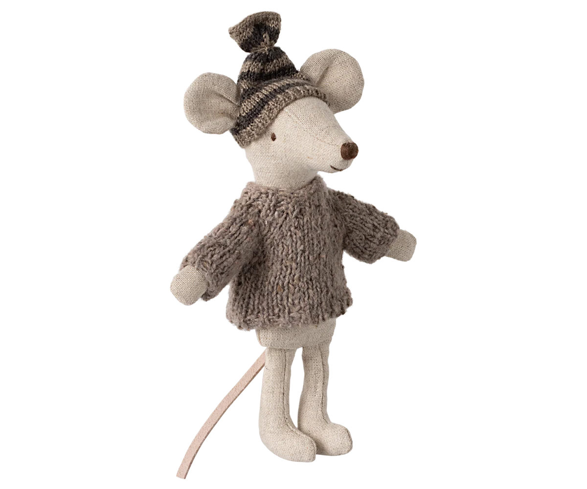 Maileg - Strickpullover und Mütze, Großer Bruder Maus